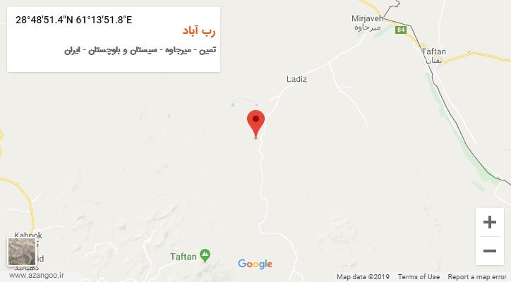 روستای رب آباد بر روی نقشه