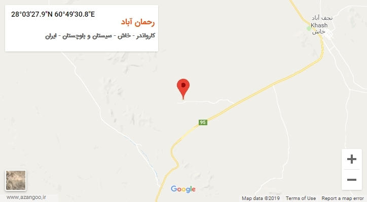 روستای رحمان آباد بر روی نقشه