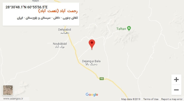 روستای رحمت آباد (نعمت آباد) بر روی نقشه