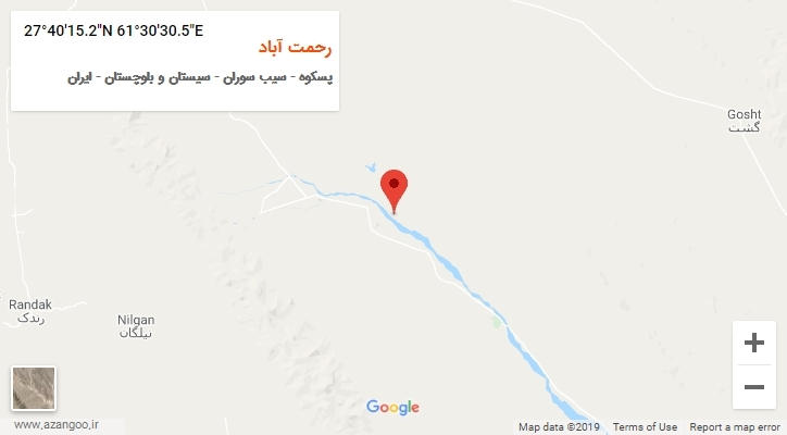 روستای رحمت آباد بر روی نقشه