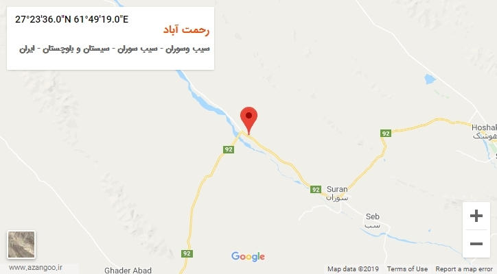 روستای رحمت آباد بر روی نقشه