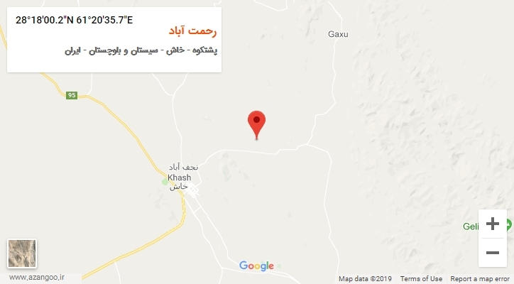 روستای رحمت آباد بر روی نقشه