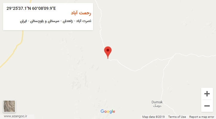 روستای رحمت آباد بر روی نقشه
