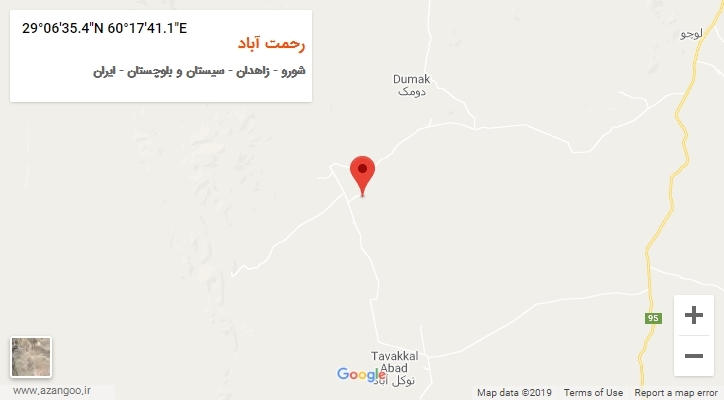 روستای رحمت آباد بر روی نقشه
