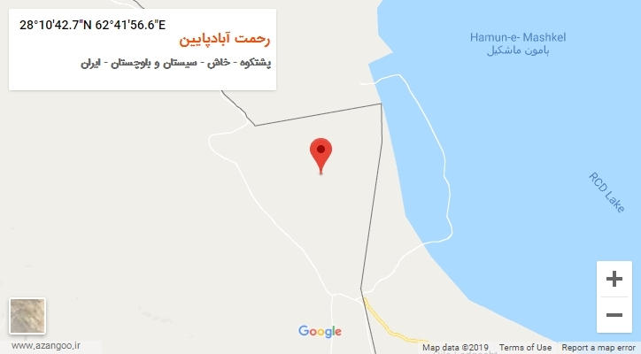 روستای رحمت آبادپایین بر روی نقشه
