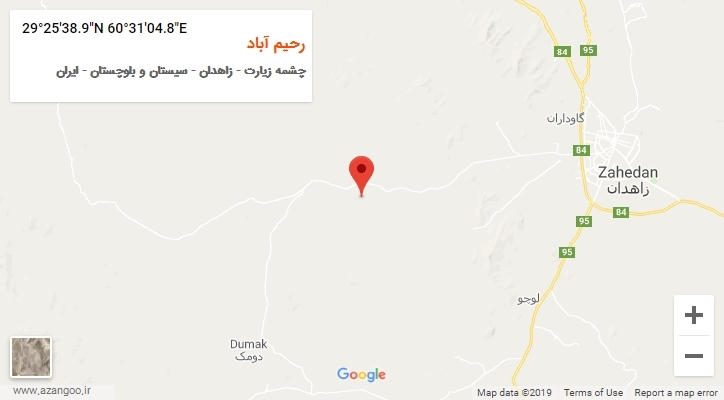 روستای رحیم آباد بر روی نقشه