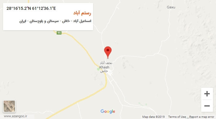روستای رستم آباد بر روی نقشه