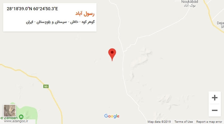 روستای رسول آباد بر روی نقشه