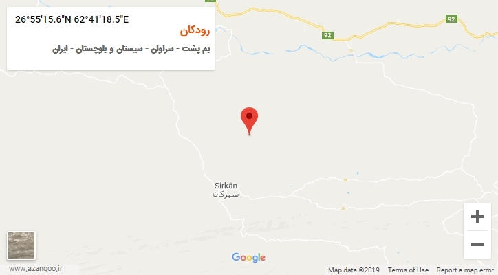 روستای رودکان بر روی نقشه
