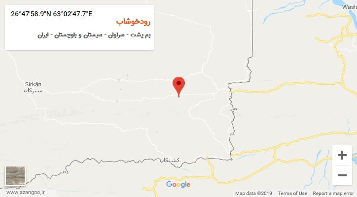 روستای رودخوشاب بر روی نقشه