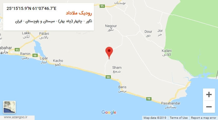 روستای رودیک ملاداد بر روی نقشه