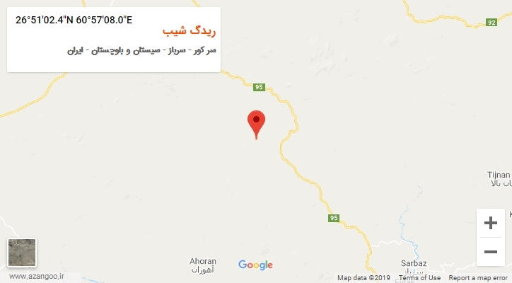 روستای ریدگ شیب بر روی نقشه