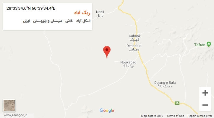 روستای ریگ آباد بر روی نقشه