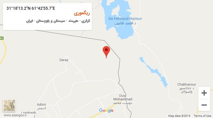 روستای ریگموری بر روی نقشه