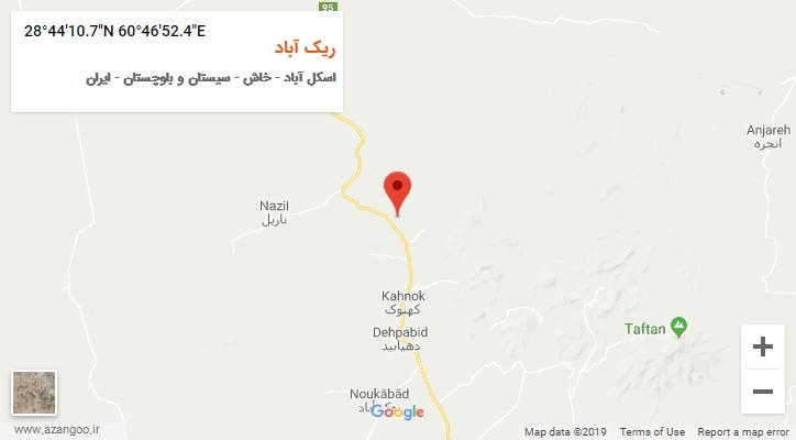 روستای ریک آباد بر روی نقشه