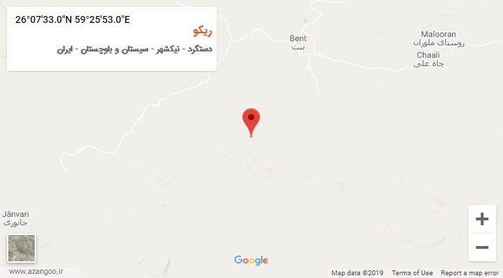 روستای ریکو بر روی نقشه