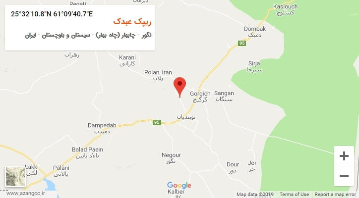 روستای ریپک عبدک بر روی نقشه