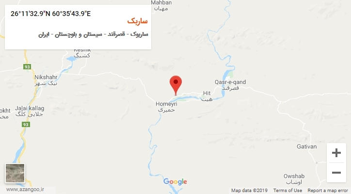 روستای ساربک بر روی نقشه