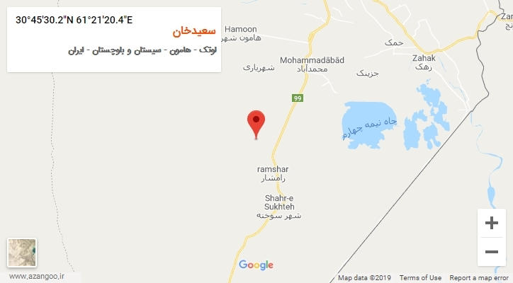 روستای سعیدخان بر روی نقشه