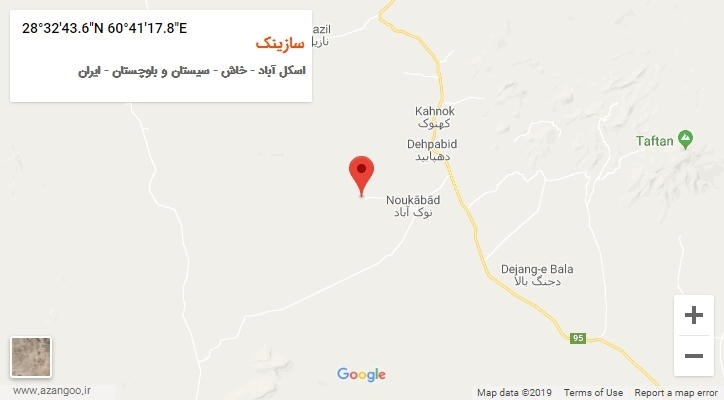 روستای سازینک بر روی نقشه