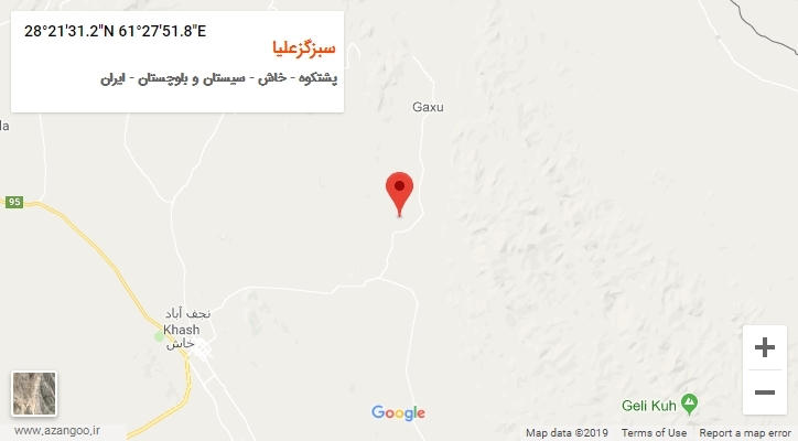 روستای سبزگزعلیا بر روی نقشه