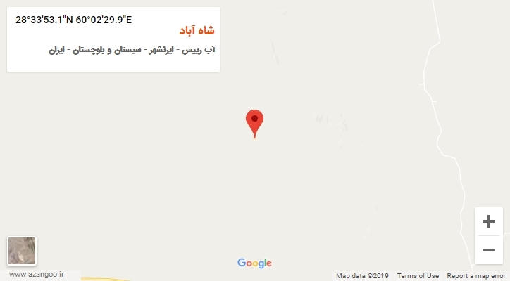 روستای شاه آباد بر روی نقشه
