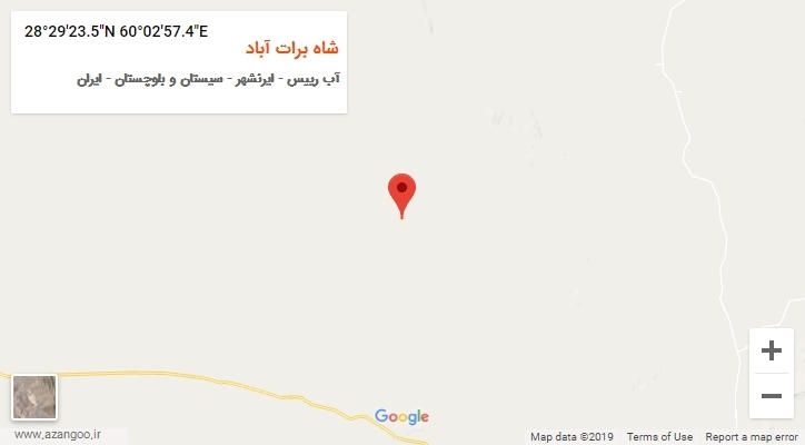 روستای شاه برات آباد بر روی نقشه