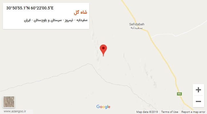 روستای شاه گل بر روی نقشه