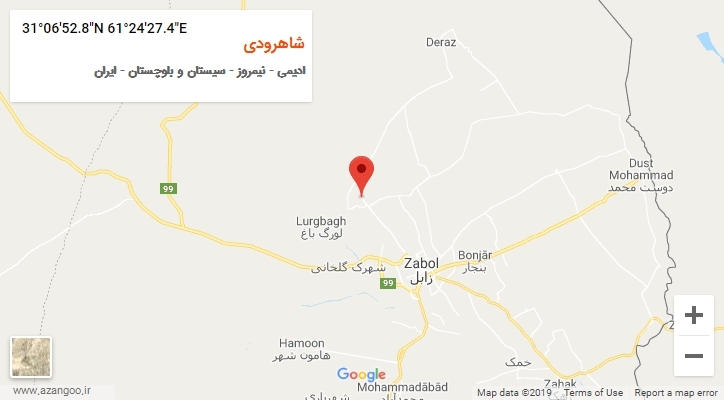 روستای شاهرودی بر روی نقشه