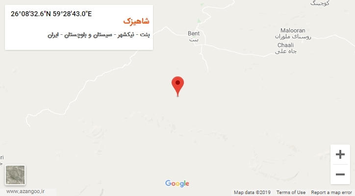 روستای شاهیزک بر روی نقشه