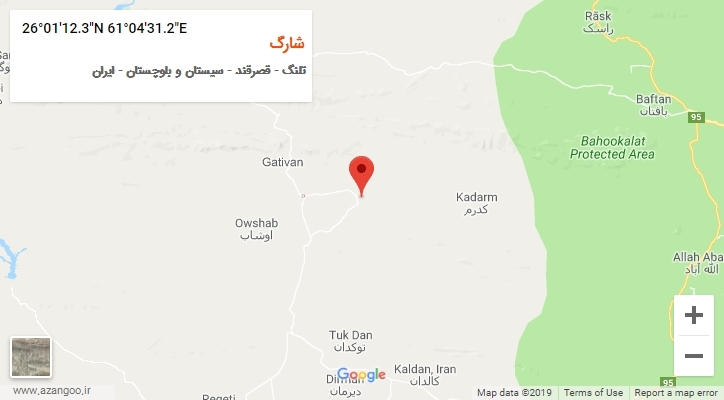 روستای شارگ بر روی نقشه