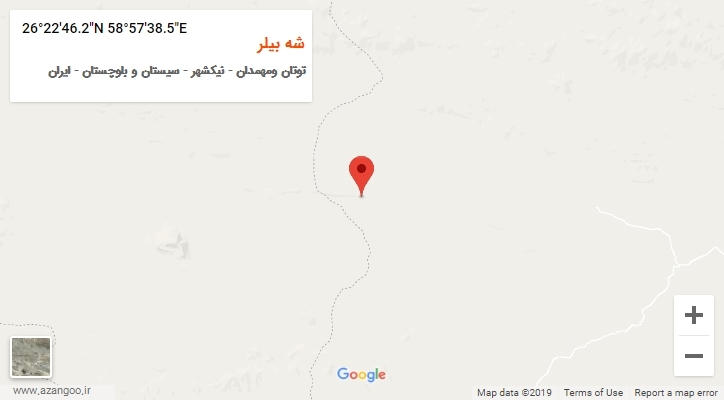 روستای شه بیلر بر روی نقشه