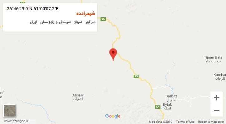 روستای شهمرادده بر روی نقشه
