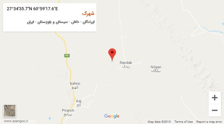 روستای شهرک بر روی نقشه