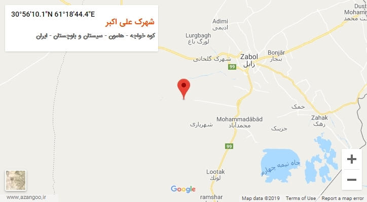 روستای شهرک علی اکبر بر روی نقشه
