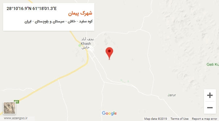 روستای شهرک پیمان بر روی نقشه