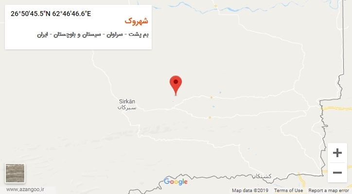 روستای شهروک بر روی نقشه