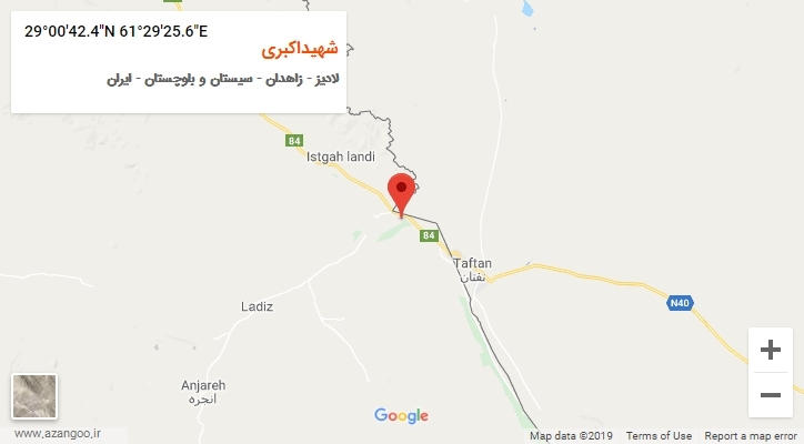 روستای شهیداکبری بر روی نقشه