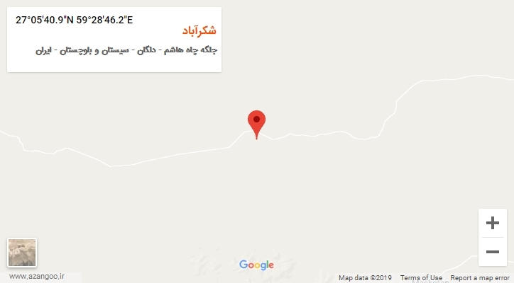 روستای شکرآباد بر روی نقشه