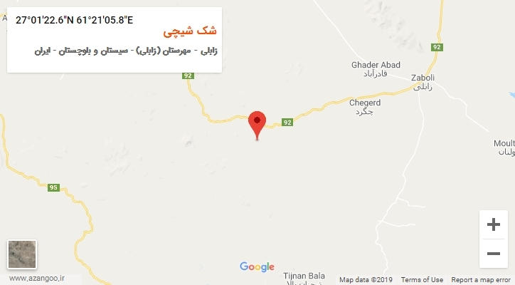 روستای شک شیچی بر روی نقشه