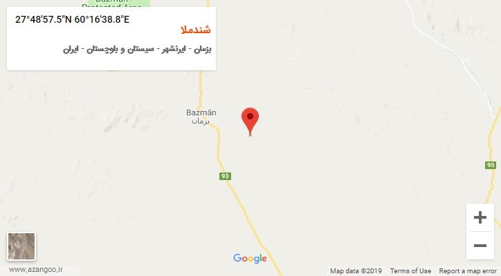 روستای شندملا بر روی نقشه