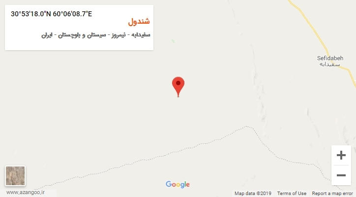 روستای شندول بر روی نقشه