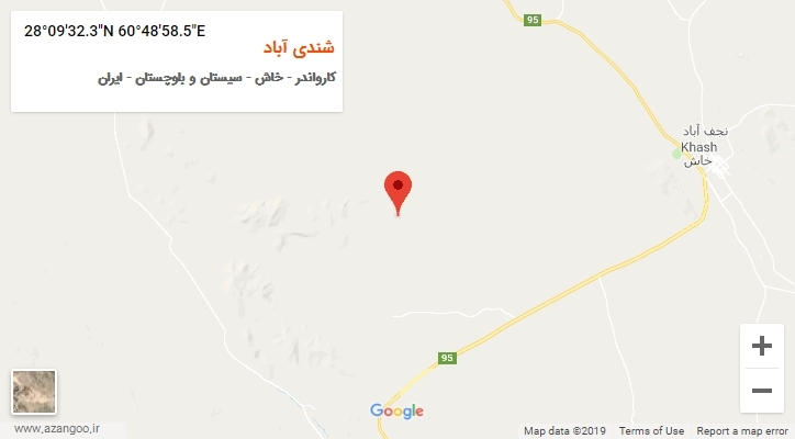 روستای شندی آباد بر روی نقشه