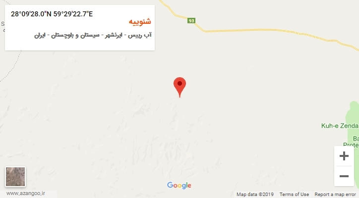 روستای شنوییه بر روی نقشه