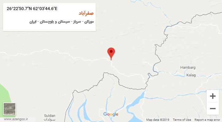 روستای صفرآباد بر روی نقشه