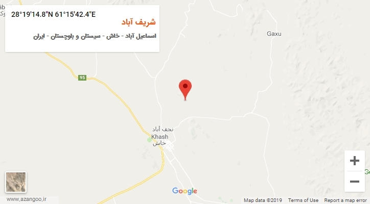 روستای شریف آباد بر روی نقشه
