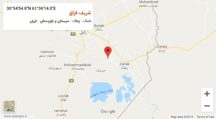 روستای شریف قزاق بر روی نقشه