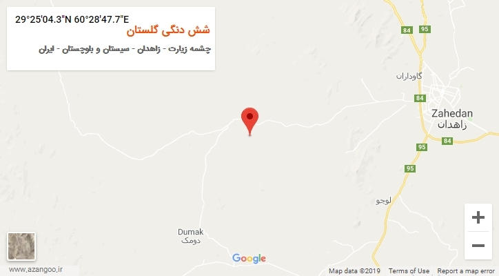 روستای شش دنگی گلستان بر روی نقشه