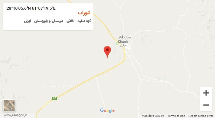 روستای شوراب بر روی نقشه