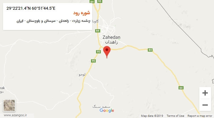 روستای شوره رود بر روی نقشه